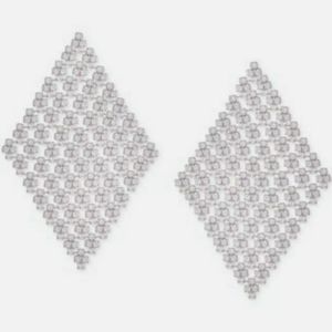 Guess silver tone Crystal earrings New